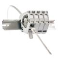 KELINE Držiak na DIN lištu Cat 5E 1xRJ45/s osadený