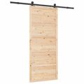 vidaXL Posuvné dvere 80 x 208 cm Borovicový masív Prírodná