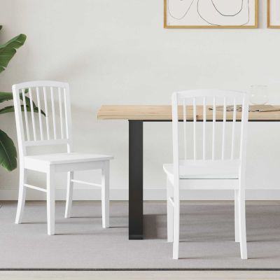 vidaXL Jedálenské stoličky 2 pcs Biela 50 x 52,5 x 91 cm