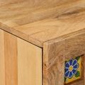 vidaXL TV skrinka Prírodná 105 x 33,5 x 46 cm Masívne mango drevo
