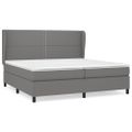 vidaXL Boxspring posteľ s matracom tmavosivá 200x200 cm látka