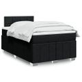 vidaXL Boxspring posteľ s matracom čierna 120x190 cm látka