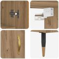vidaXL Highboard Remeselný dub 69,5 x 34 x 180 cm Kompozitné drevo