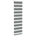 vidaXL Zebra roleta tmavošedá 40x100 cm Šírka látky 35,9 cm Polyester