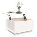 vidaXL Konferenčný stolík biely 60x50x35 cm borovicový masív
