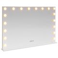 vidaXL LED zrkadlo na umývadlo Biela 80 x 10 x 52,5 cm Sklo a oceľ