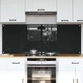 vidaXL Kuchynský obklad 2 ks Čierna 80 x 60 cm tvrdené sklo
