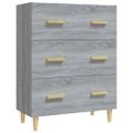 vidaXL Komoda sivý dub sonoma 70x34x90 cm spracované drevo