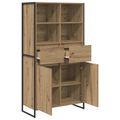 vidaXL Servírovacia skriňa Remeselnícky dub 81 x 36 x 150.5 cm