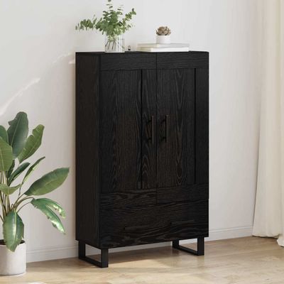 vidaXL Highboard Čierny dub 69,5 x 31 x 115 cm Kompozitné drevo