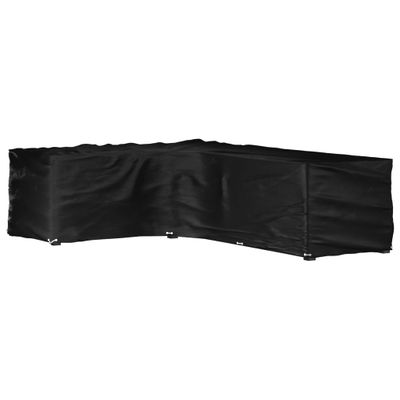 vidaXL Kryt na záhradný nábytok v tvare L 18 očiek 220x285x80 cm