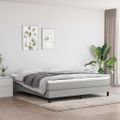 vidaXL Posteľný rám s boxspringom bledosivý 180x200 cm látka