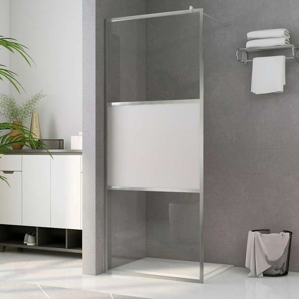 vidaXL Sprchová zástena z polopriehľadného ESG skla 80x195 cm