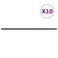 vidaXL Záhradné plotové stĺpiky 10 ks, sivé 220 cm, oceľ