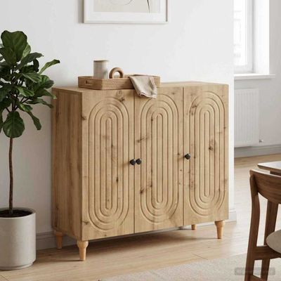 vidaXL Servírovacia skriňa Dub artisan 89 x 34,5 x 80 cm