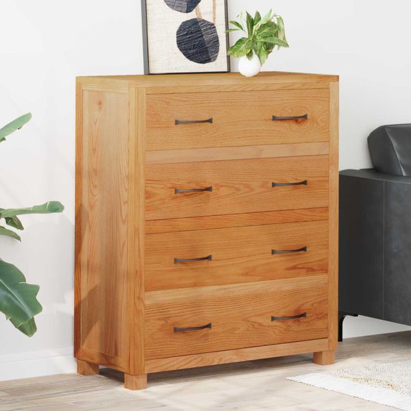 vidaXL Skrinkový Hnedá 80 x 35 x 95 cm Masívne dubové drevo