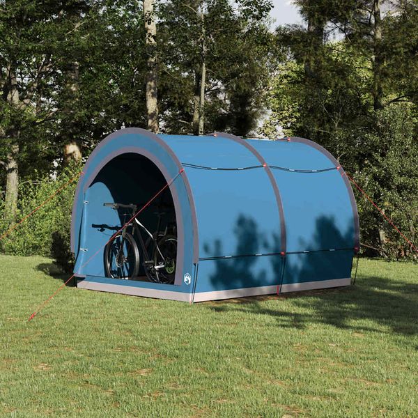 vidaXL Stan na uskladnenie bicyklov Modrá 256 x 222 x 182 cm taft