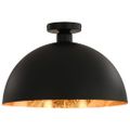 vidaXL Stropné lampy 2 ks, čierne a zlaté, pologuľa E27