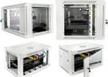 RACK skriňa závesná NEKU TS 19" 6U 450 mm, sv. šedá, na samozostavenie