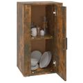 vidaXL Komoda dymový dub 40x33x70 cm spracované drevo