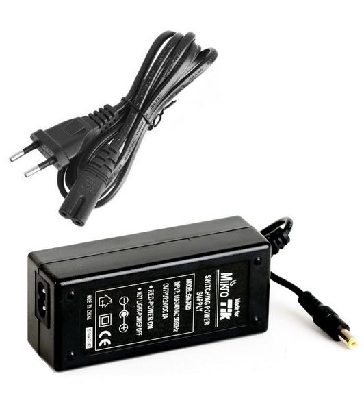 MikroTik OEM napájací adaptér 24V, 2A, 48W s napájacím kábľom