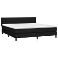 vidaXL Posteľný rám boxspring s matracom čierny 180x200 cm látka