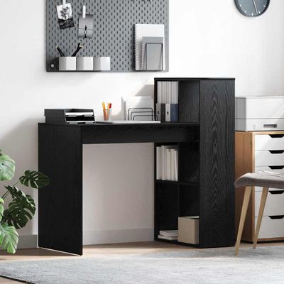 vidaXL Stôl s poličkou Čierny dub 108 x 55 x 103.5 cm Kompozitné drevo