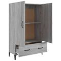 vidaXL Vysoká skrinka sivý dub sonoma 70x31x115 cm spracované drevo