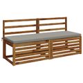 vidaXL Vankúš na lavičku SOEST 100% polyester Sivá 140 x 50 x 5 cm