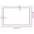 vidaXL Stolová doska svetlohnedá 80x50x(2-6)cm ošetrený masív hrany