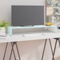 vidaXL TV stojan/stojan pod monitor, sklo, zelený 90x30x13 cm