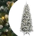 vidaXL Umelý vianočný stromček Biela 240 cm PVC a plast a oceľ a PE