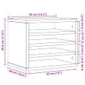 vidaXL Organizér na stôl sivý sonoma 36x26x29,5 cm kompozitné drevo