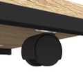 vidaXL Bočný stolík s kolieskami dub sonoma 50x35x55,5 cm sprac. drevo