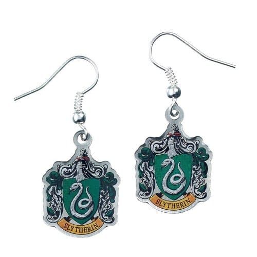 Náušnice Harry Potter - Zmijozel (strieborná farba)