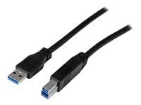 USB 3 Cable - 1x USB 3.0 A (samec), 1x USB 3.0 B (samec) - 2 meter, Black (USB3CAB2M) - Kábel USB - USB Type B (samec) do USB typ A (samec) - USB 3.0 - 2 m - lisovaný - čierna - pre P/N: KITBXDOCKPEU, KITBXDOCKPNA, KITBXDOCKPUK, SV231HU34K6, SV231QDPU34K, SV431HU34K6