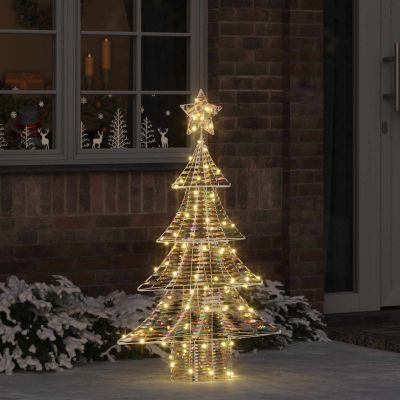 vidaXL Vianočný stromček s 120 LED-i Teplá biela 120,5 cm PET