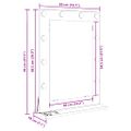 vidaXL Toaletné zrkadlo Dymová dub 70 x 50 x 18 cm Obdĺžnikový
