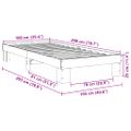 VidaXL Rám postele bez matraca 100x200 cm Dub z masívneho dreva