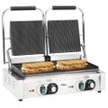 vidaXL Panini gril s dvojitým drážkovaním 3600 W 57x30,5x20 cm