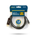 DELIGHT 20335B Kábel DisplayPort USB-C 1,8 m 4K