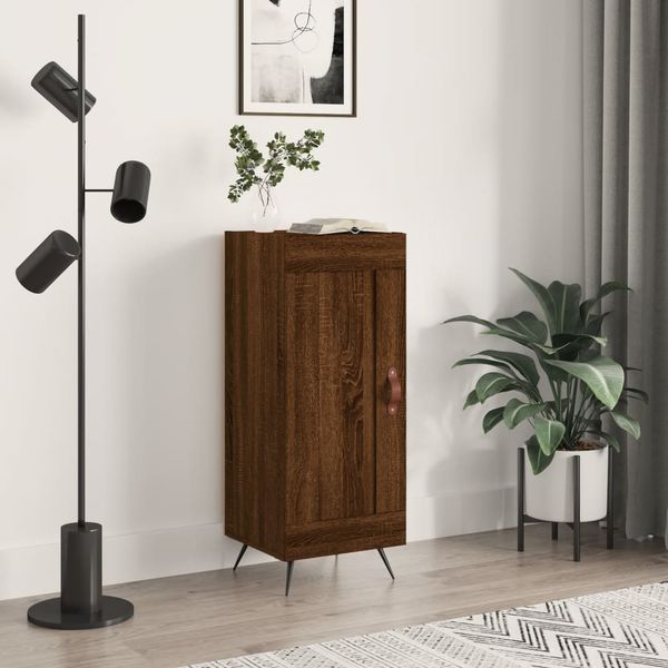 vidaXL Komoda hnedý dub 34,5x34x90 cm spracované drevo