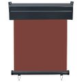 vidaXL Bočná markíza na balkón 60x250 cm, hnedá
