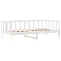 vidaXL Vysúvacia denná posteľ zásuvky biela 90x190 cm masívna borovica