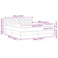 vidaXL Posteľ s pružinovým rámom s vankúšom Čierna 180 x 200 cm látka