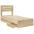 vidaXL Rám postele Sonoma dub 75 x 190 cm Inžinierske drevo