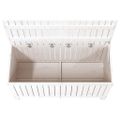 vidaXL Záhradný úložný box biely 115x49x60 cm masívna borovica