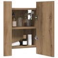 vidaXL LED zrkadlová skrinka dub artisan 40x12x45 cm kompozitné drevo