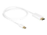 Kábel adaptéra - Mini DisplayPort s kolíkmi (samec) do HDMI s kolíkmi (samec) - 1 m - biela - podporuje 4K