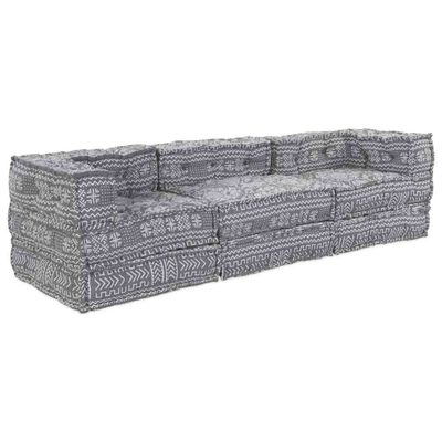 vidaXL Modulová pohovka Látka Svetlosivá 210 x 70 x 56 cm
